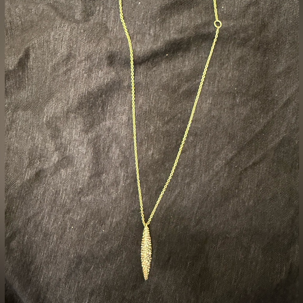 Alexis Bittar Miss Havisham Crystal Encrusted Spear Pendant Necklace